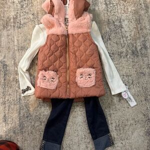 Little Lass White Ribbed Top